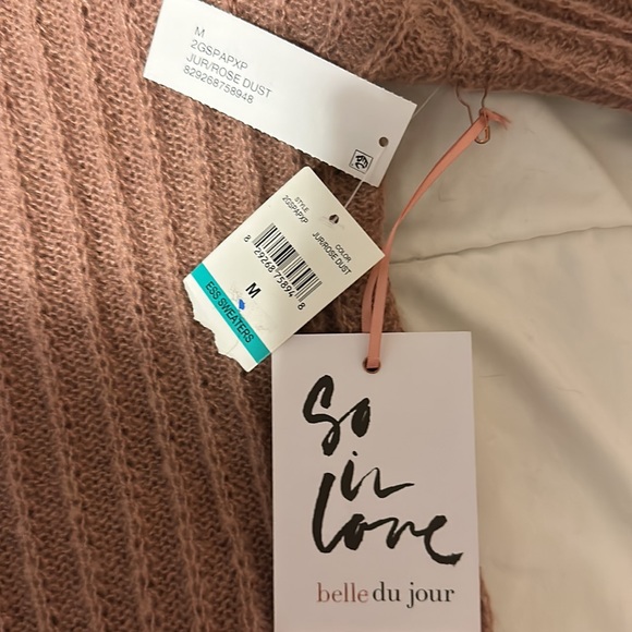 Belle du jour adult M sweater dusty rose - Picture 3 of 6